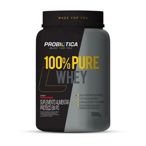 Suplemento em pó Probiótica 100 Pure Whey proteínas100 Pure Whey