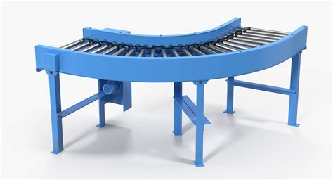 Curved Roller Conveyor D Model Turbosquid