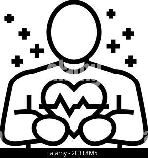 Self Realization People Value Line Icon Vector Illustration Stock