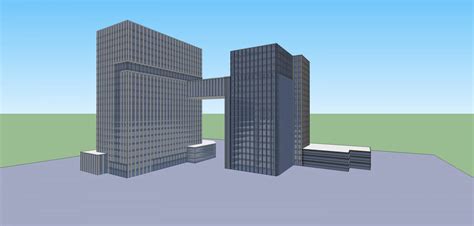 商业大楼su模型下载 光辉城市