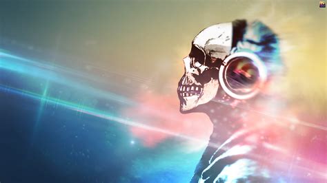 Cool Skull With Headphones Wallpapers Wallpaper Cave