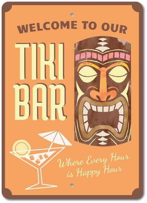 Welcome Tiki Bar Sign Tiki Bar Decor Tiki Man Sign Beach Etsy