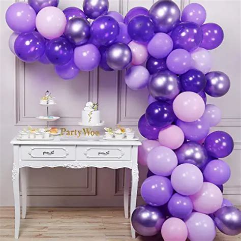 Amazon Es Globos Morados Helio Globos Decoraciones De Fiesta De