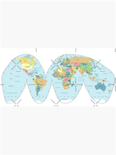 "Authagraph World Map" Poster for Sale by CuteGirlyArt | Redbubble