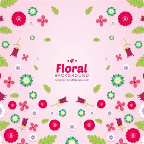 Fondo Floral Colorido Con Dise O Plano Vector Gratis