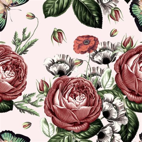 Items Similar To Bohemian Roses Fabric Evening Rose In Pink By