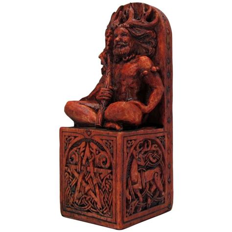 Seated Forest Horned God Statue - Cernunnos, Wicca, Celtic Statue