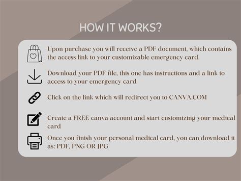 Digital Template For Type 1 Diabetes Emergency Card Customizable Canva