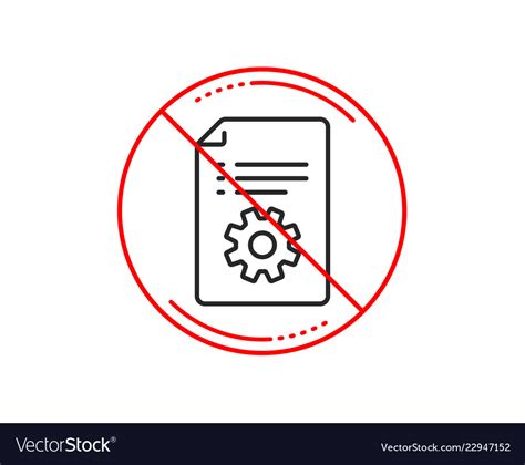 Technical Documentation Line Icon Instruction Vector Image