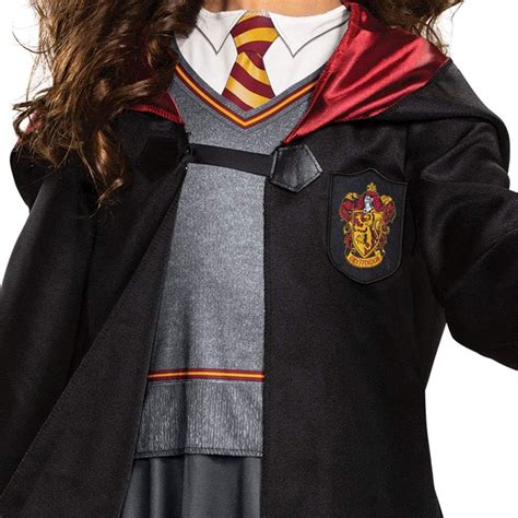 Harry Potter Hermione Granger Disfraz clásico para niñas negro y rojo