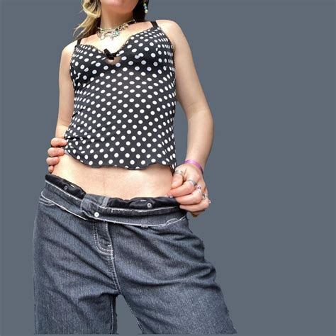 Cute Lil Sheer Lingerie Cami Top Polka Dot Black And Depop