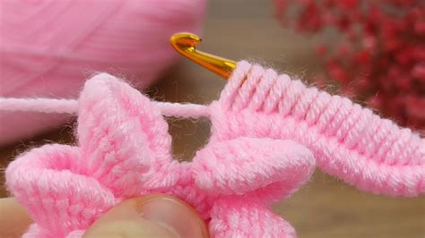 Wowww Very Easy Tunisian Crochet Flower Motif Making Crochet