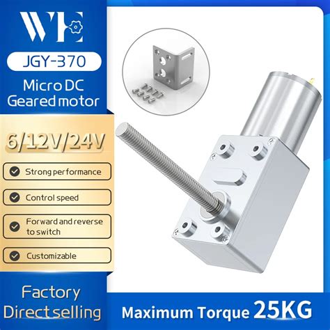 JGY370 M6 Kleiner Schnecken Getriebe Motor 6V 24V 1 375 U Min Wellenl