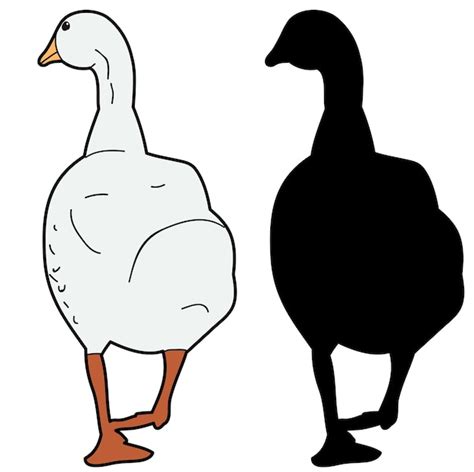 Premium Vector Vector Isolated Goose On White Background