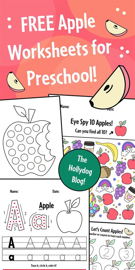 Free Apple Worksheets For Preschool