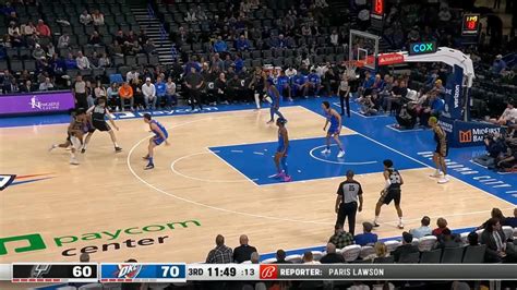 Jeremy Sochan With A Dunk Vs The Oklahoma City Thunder