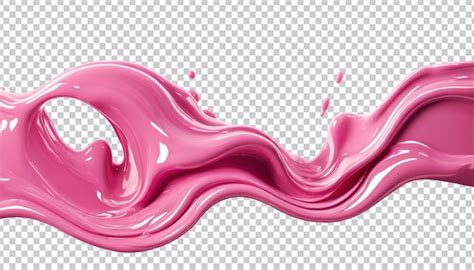 Premium Psd Pink Paint Splash Isolated On Transparent Background