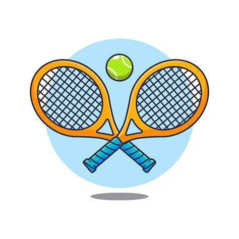 Premium Vector Tennis Racket And Ball Cartoon Vector Illustration