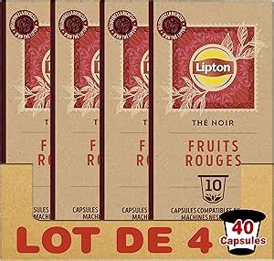 Lipton Th Noir Fruits Rouges Capsules Compatibles Nespresso Go T