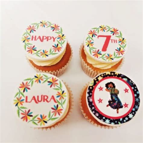 Encanto Themed Personalised Cupcake Toppers Edible Option Available