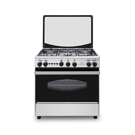 Mg Top Gas Cooker 5 Burners 60×80 Standard Stainless Steel With Fan Tgs 802