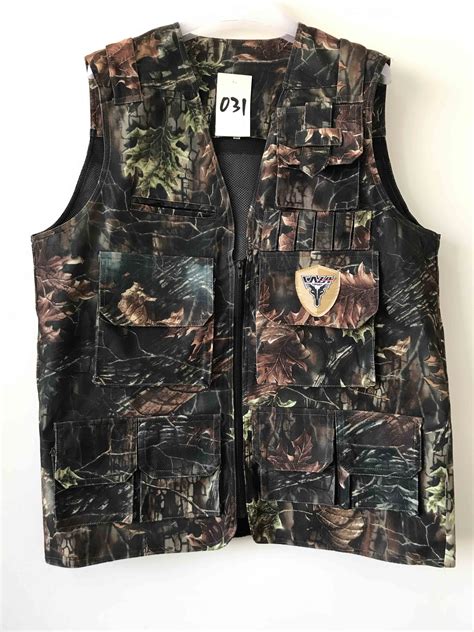 Mens Camo Vest 031 In Mercerized Cotton Fabric Jungle Camouflage S 3xl