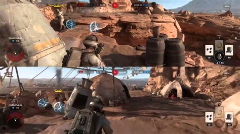 Splitscreen Star Wars Battlefront Beta Gameplay Youtube