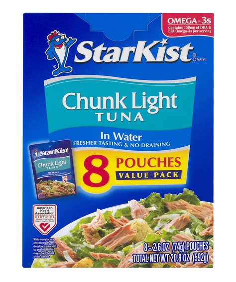 Starkist® Chunk Light Tuna In Water 26 Oz Pouch 8 Pack Walmart