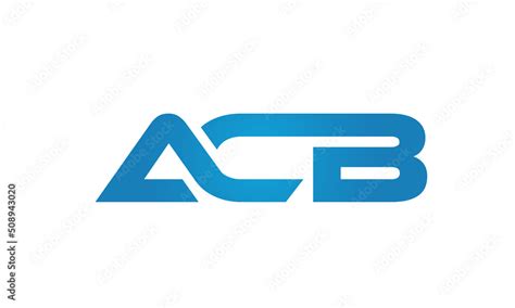 Connected ACB Letters logo Design Linked Chain logo Concept Stock ...