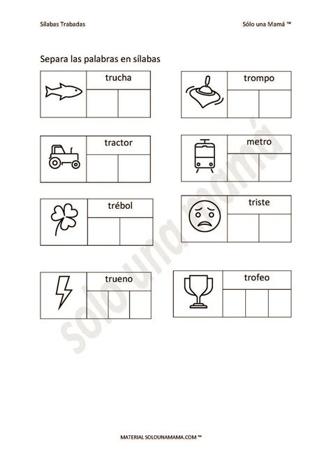 Ejercicios Con S Labas Trabadas Tr S Lo Una Mam