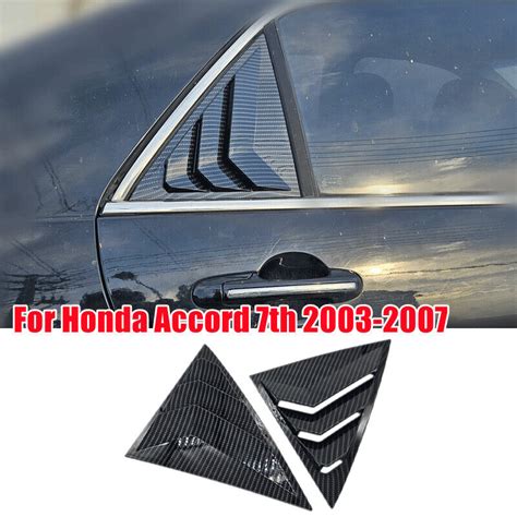 Carbon Fiber Side Vent Window Scoop Louver Cover For Honda Accord Th