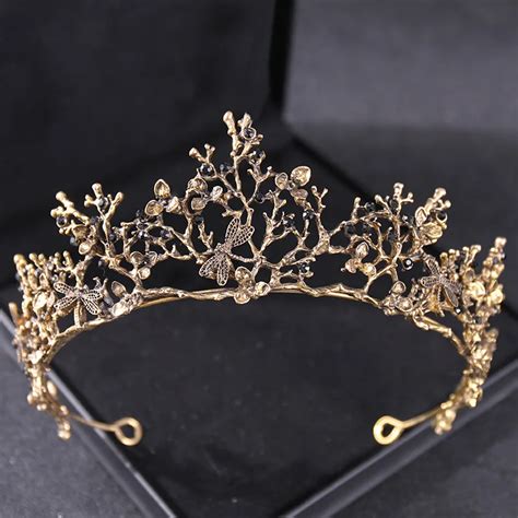 Barock Kristall Schmetterling Krone Tiara Strass Abschluss Ball Diadem