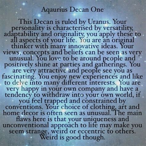 21st January - January 30th #aquarius #decans #astrology #badastrology ...