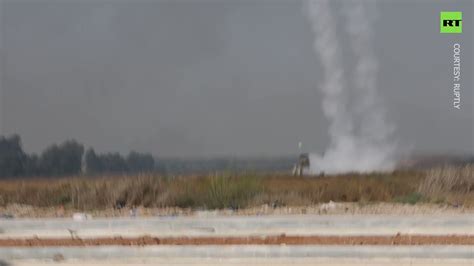 Rt On Twitter Iron Dome Intercepts Missiles Over Sderot Gaza Israel