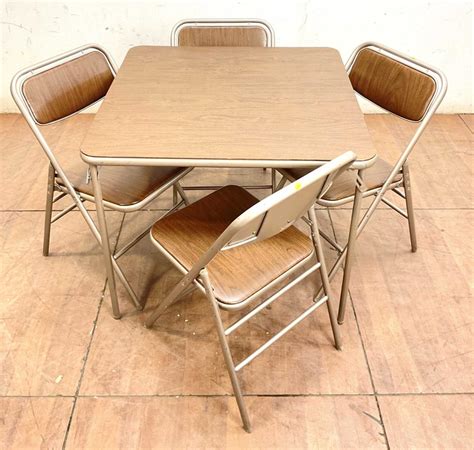 Lot Pc Samsonite Card Table Folding Chairs