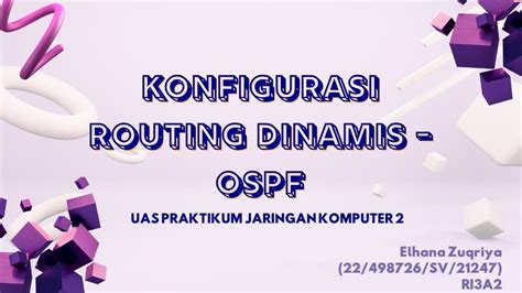 Uas Praktikum Jaringan Komputer Routing Dinamis Router Youtube