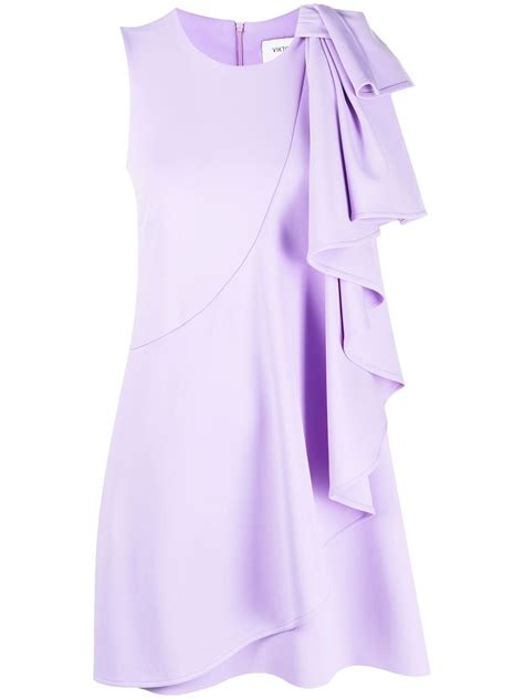 Viktor Rolf Bow Volant Mini Dress Farfetch