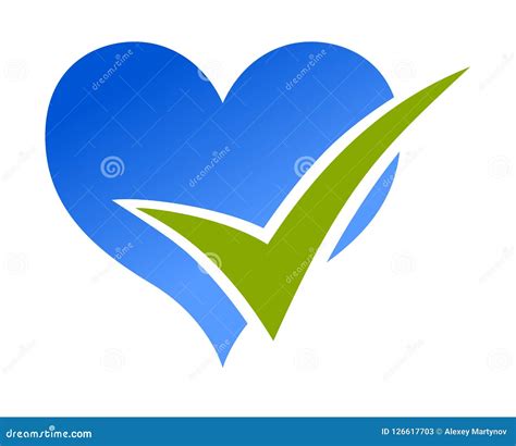 Heart With Check Mark Stock Vector Illustration Of Icon 126617703