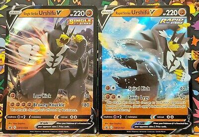 Rapid Single Strike Urshifu V SWSH106 SWSH107 Ultra Rare Promo Nm M