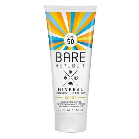 Bare Republic Mineral Sunscreen Vanilla Coco Lotion Spf 50 50 Fl