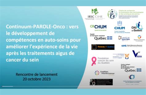 Retour Sur Le Lancement Du Projet Continuum Parole Onco Vers Le