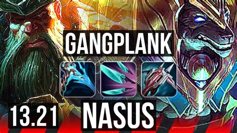 Gp Vs Nasus Top 6 1 9 1 1m Mastery Euw Master 13 21 Youtube