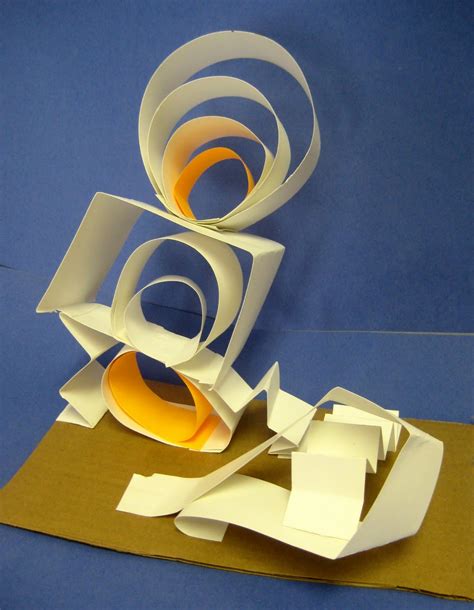 Hello from the FDNSC art room!: Paper Sculptures: Changing 2D to 3D