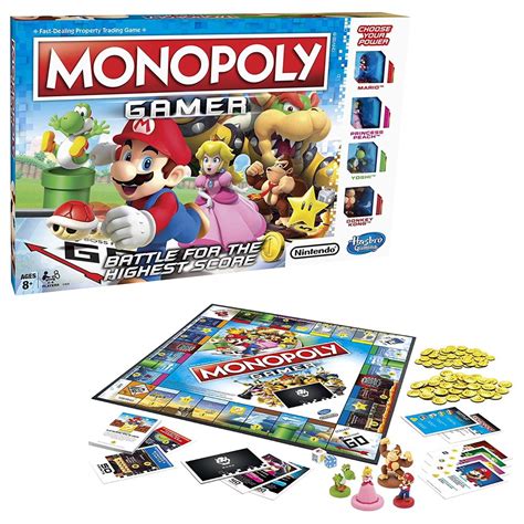 Monopoly Gamer, Features Nintendo's Super Mario characters By Hasbro Gaming - Walmart.com ...