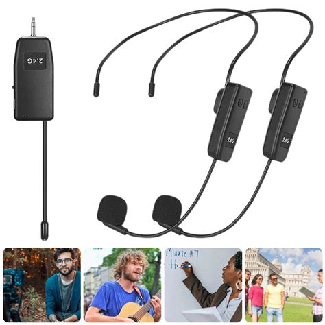 2 4g Wireless Microphone Headset Mic Earphone Mic Headset For Voice Amplifier Speaker Karaoke