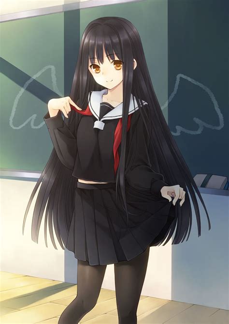 Anime School Girl With Black Hair - Hair Style Lookbook for Trends ...