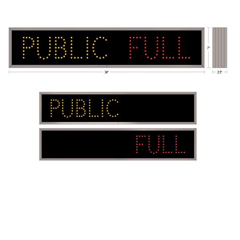 LED Parking Sign Public or Full Display 9273 | Lightbox Shop