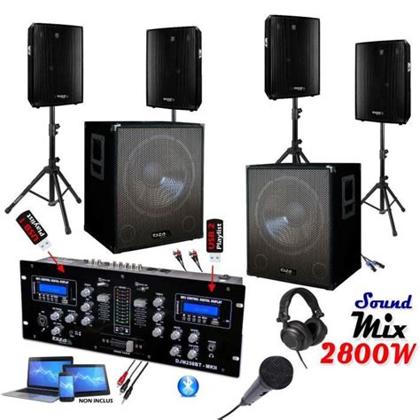 Sono Mix Dj W Avec Enceintes Sono W Total Caissons