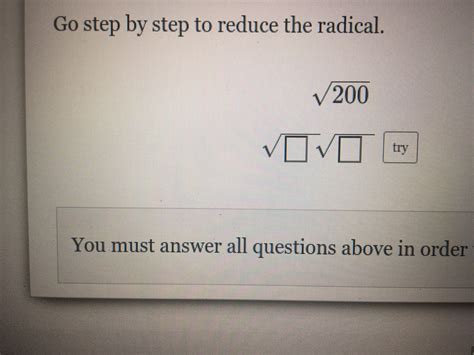 Answered: Go step by step to reduce the radical.… | bartleby