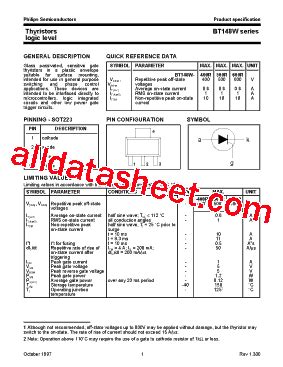 Bt W Datasheet Pdf Nxp Semiconductors